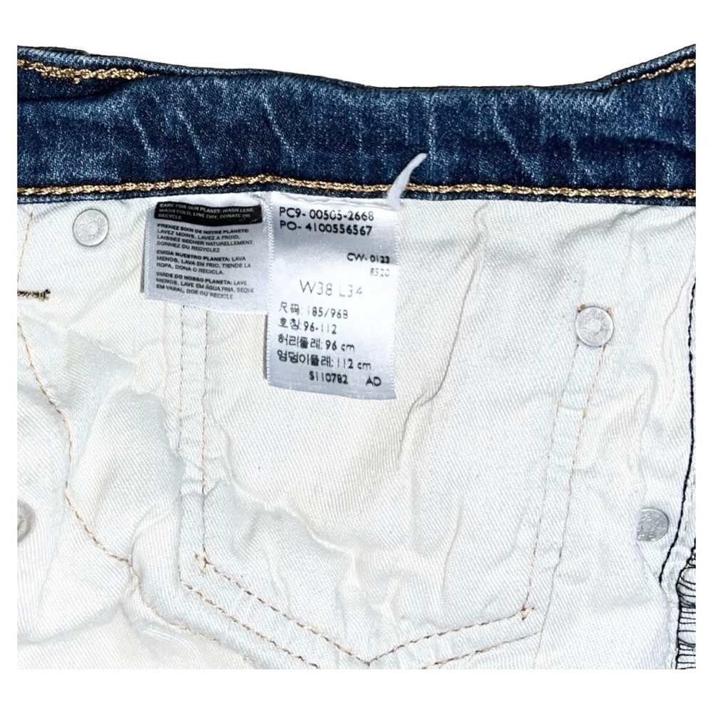 Levi’s 505 Jeans Men’s Size 38x34 Blue Straight - Picture 4 of 9